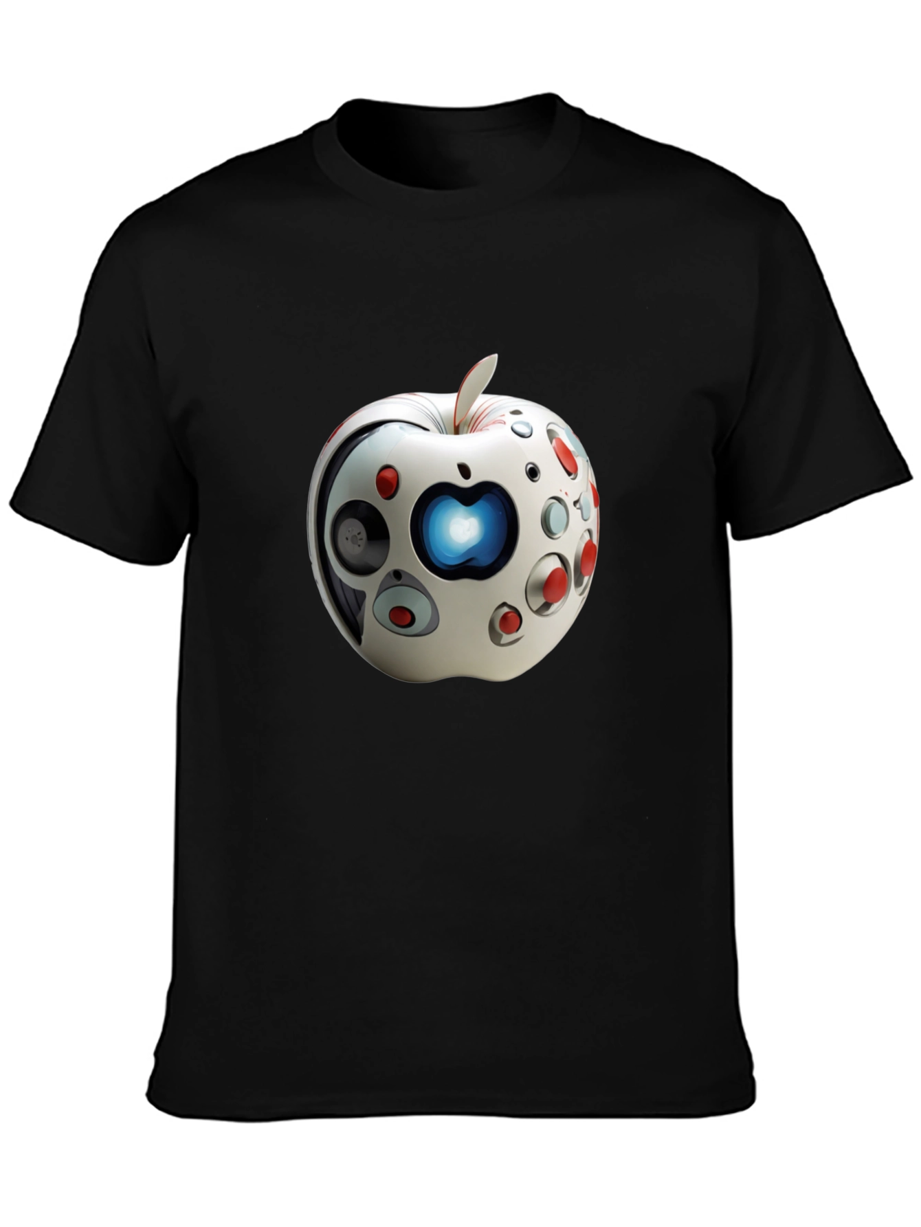 Futuristic Apple Graphic T-Shirt