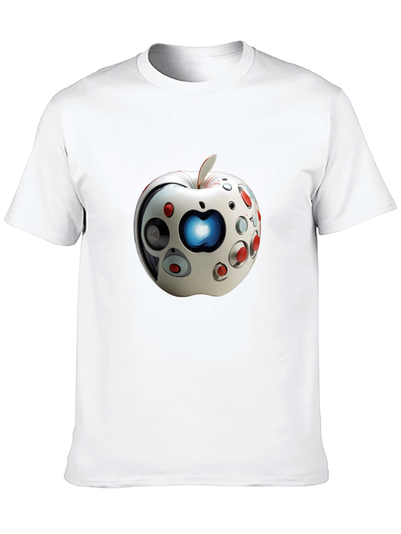 Futuristic Apple Graphic T-Shirt