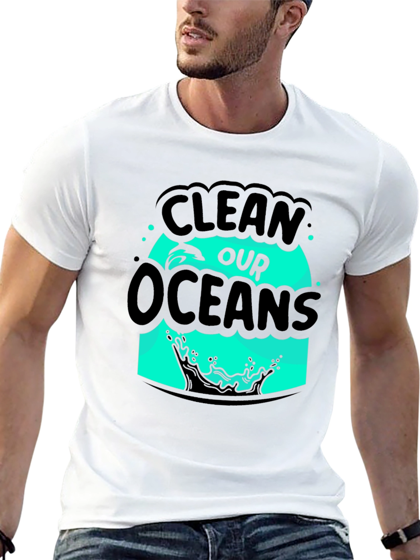 Clean Our Oceans Graphic Tee - Black