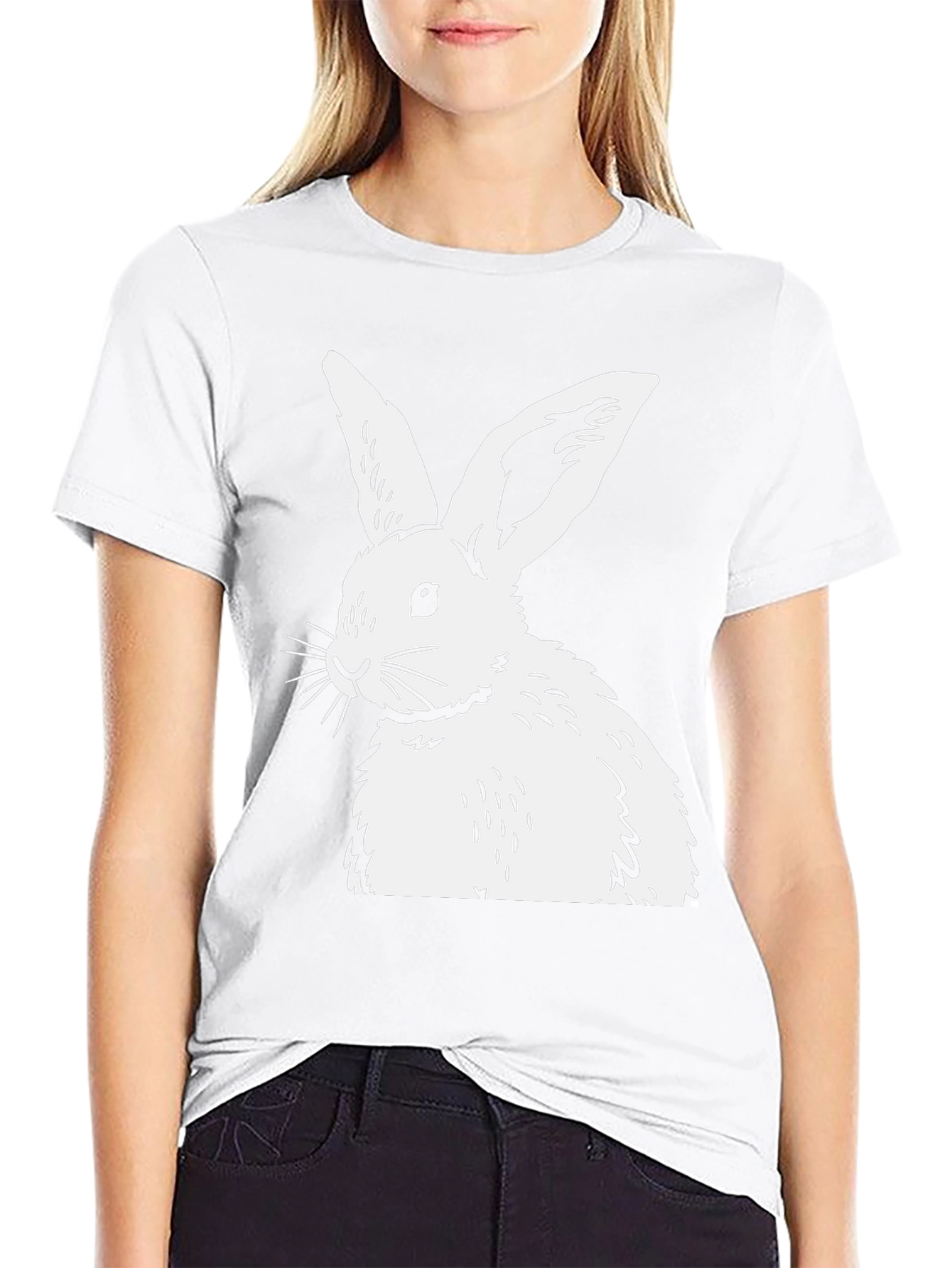 Black Rabbit Graphic Tee - Unisex Cotton Blend