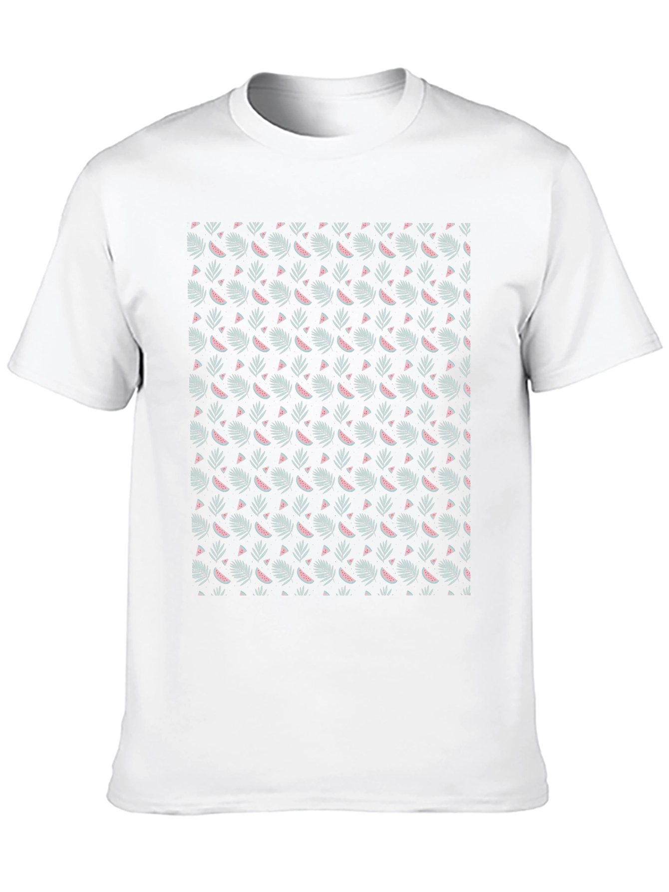 Tropical Pattern Black T-Shirt