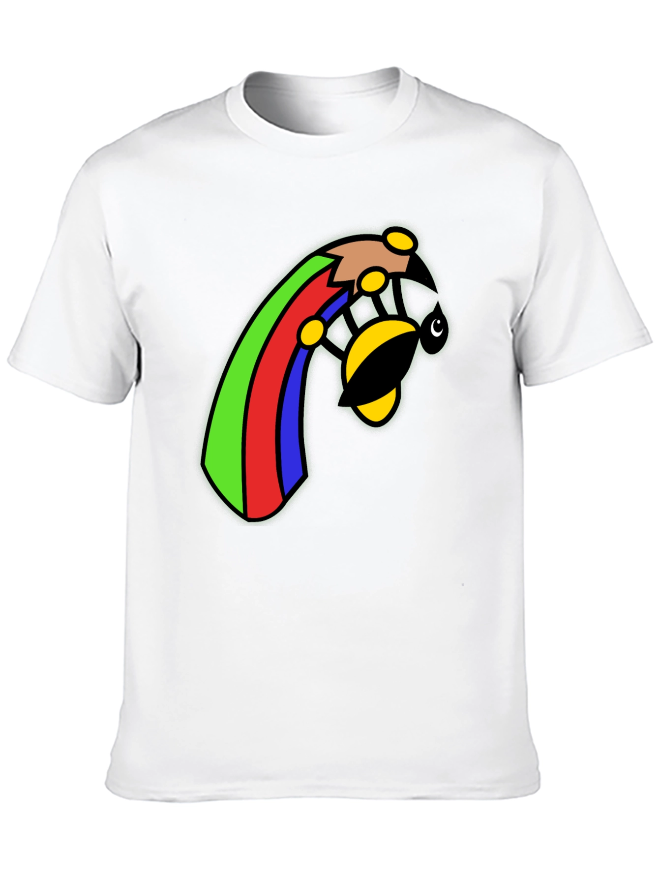 Rainbow Bee Graphic Black T-Shirt