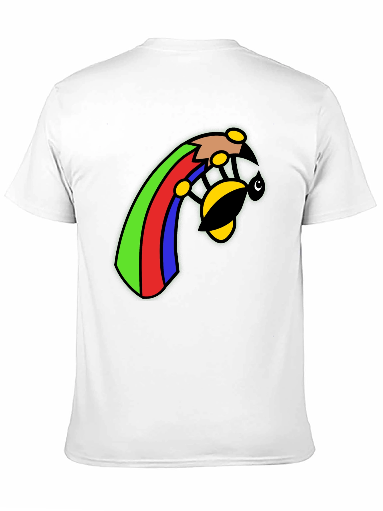 Rainbow Bee Graphic Black T-Shirt