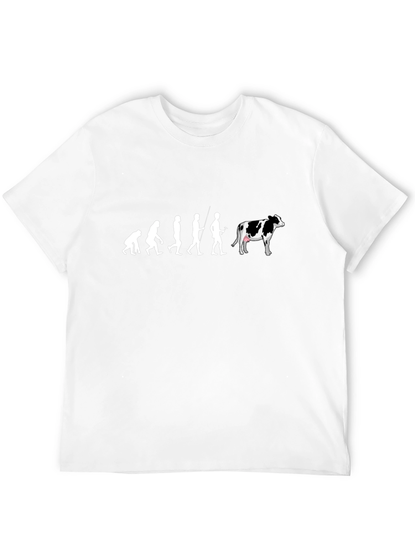 Evolution of Man Cow T-Shirt