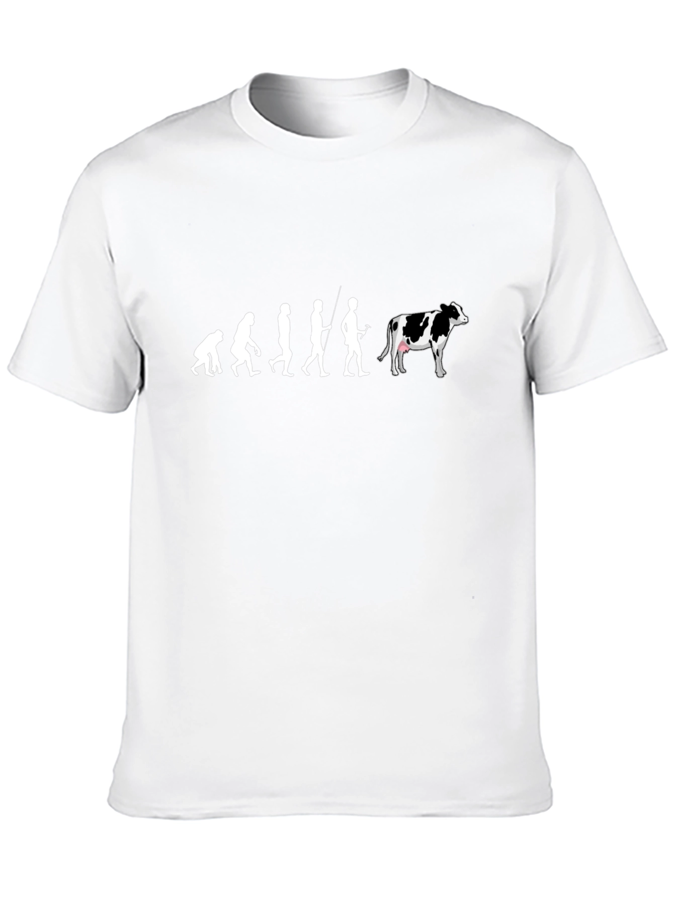 Evolution of Man Cow T-Shirt