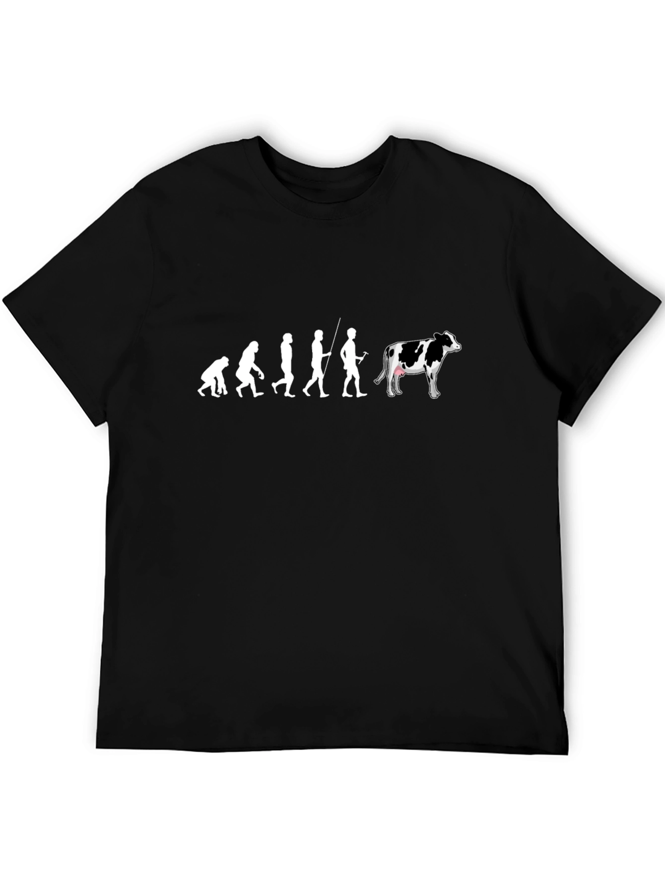 Evolution of Man Cow T-Shirt
