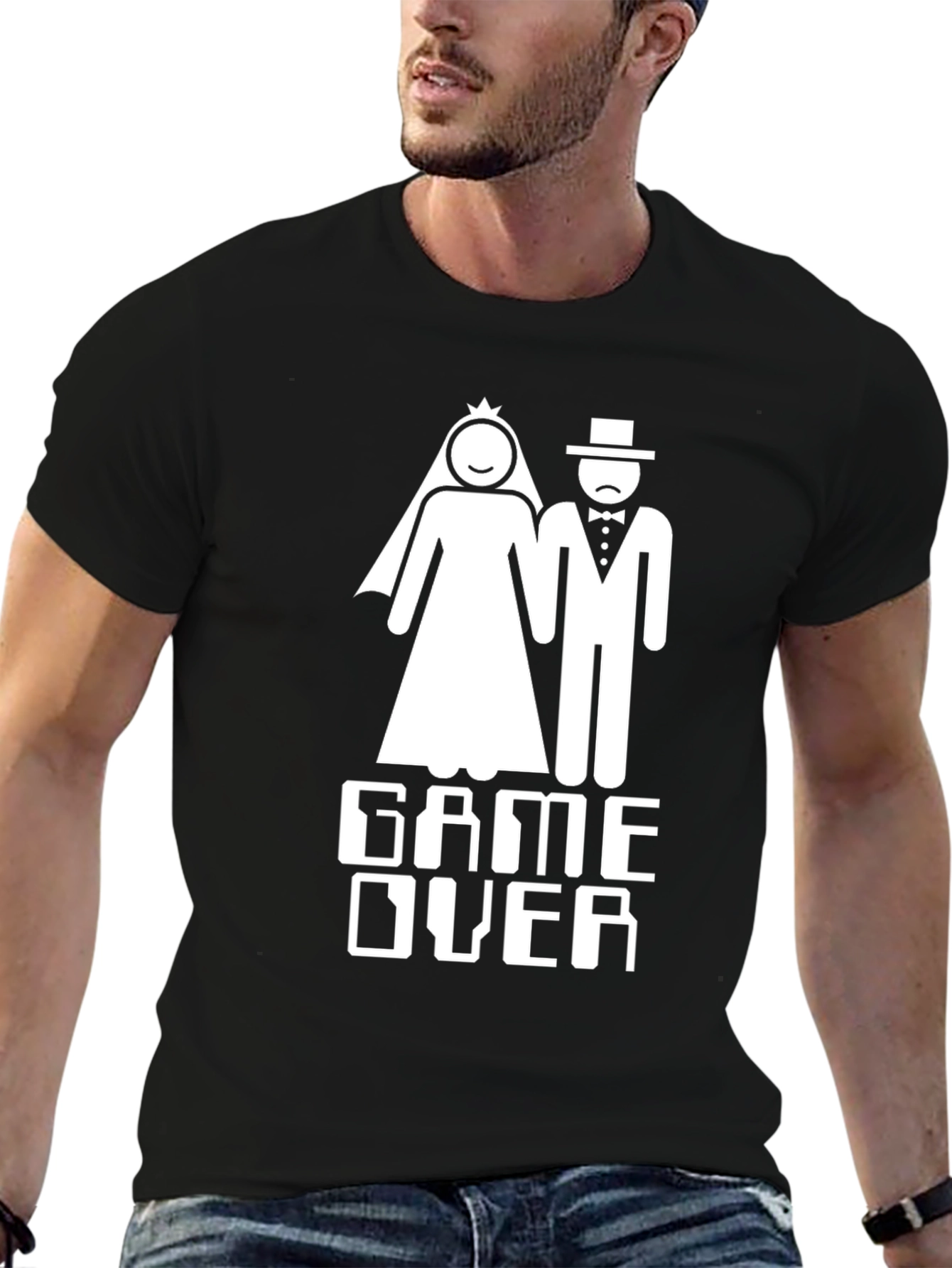 Game Over Wedding T-Shirt Funny Bridal Groom Tee