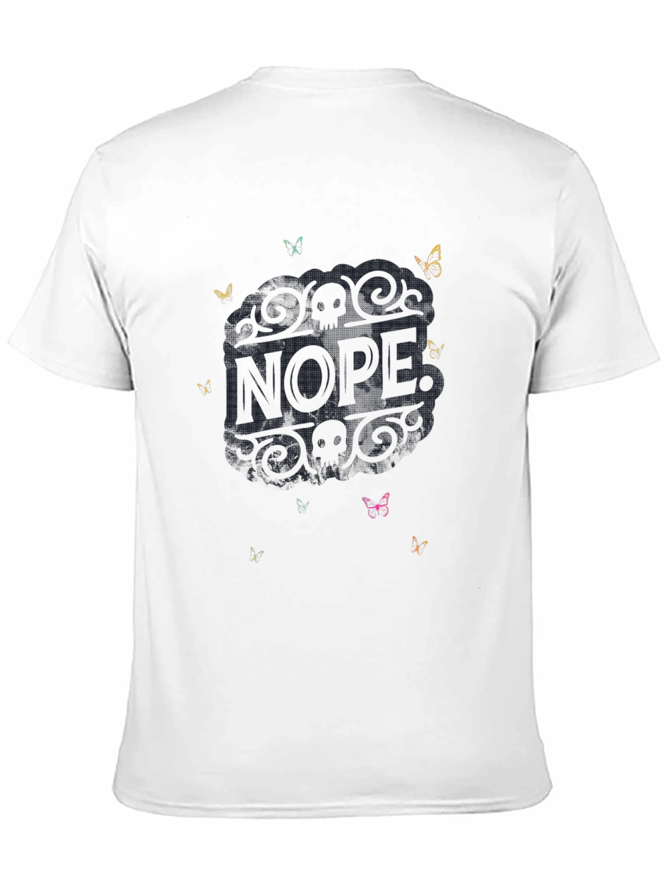 Nope Butterfly Graphic T-Shirt - Relaxed Fit