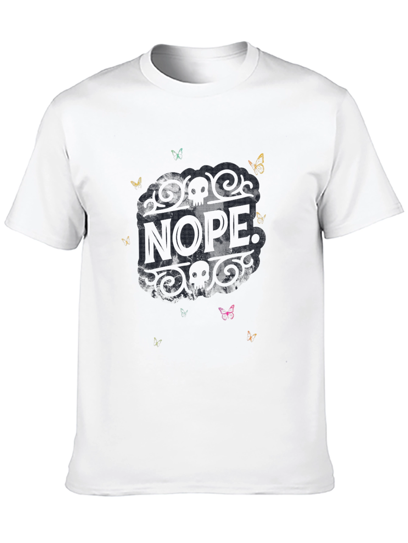 Nope Butterfly Graphic T-Shirt - Relaxed Fit