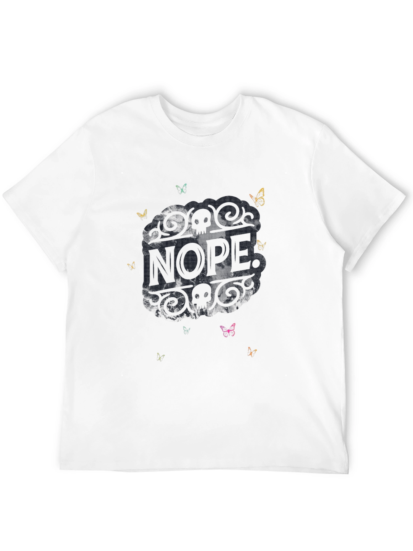 Nope Butterfly Graphic T-Shirt - Relaxed Fit