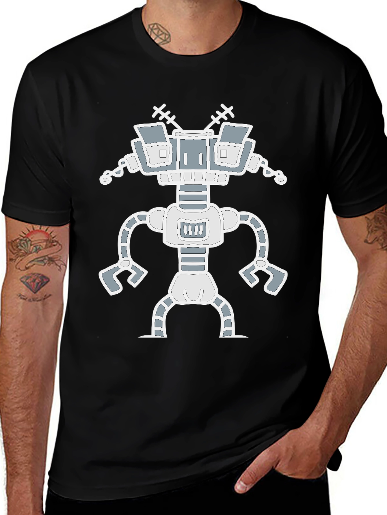 Robot Graphic T-Shirt - Cool Unique Design