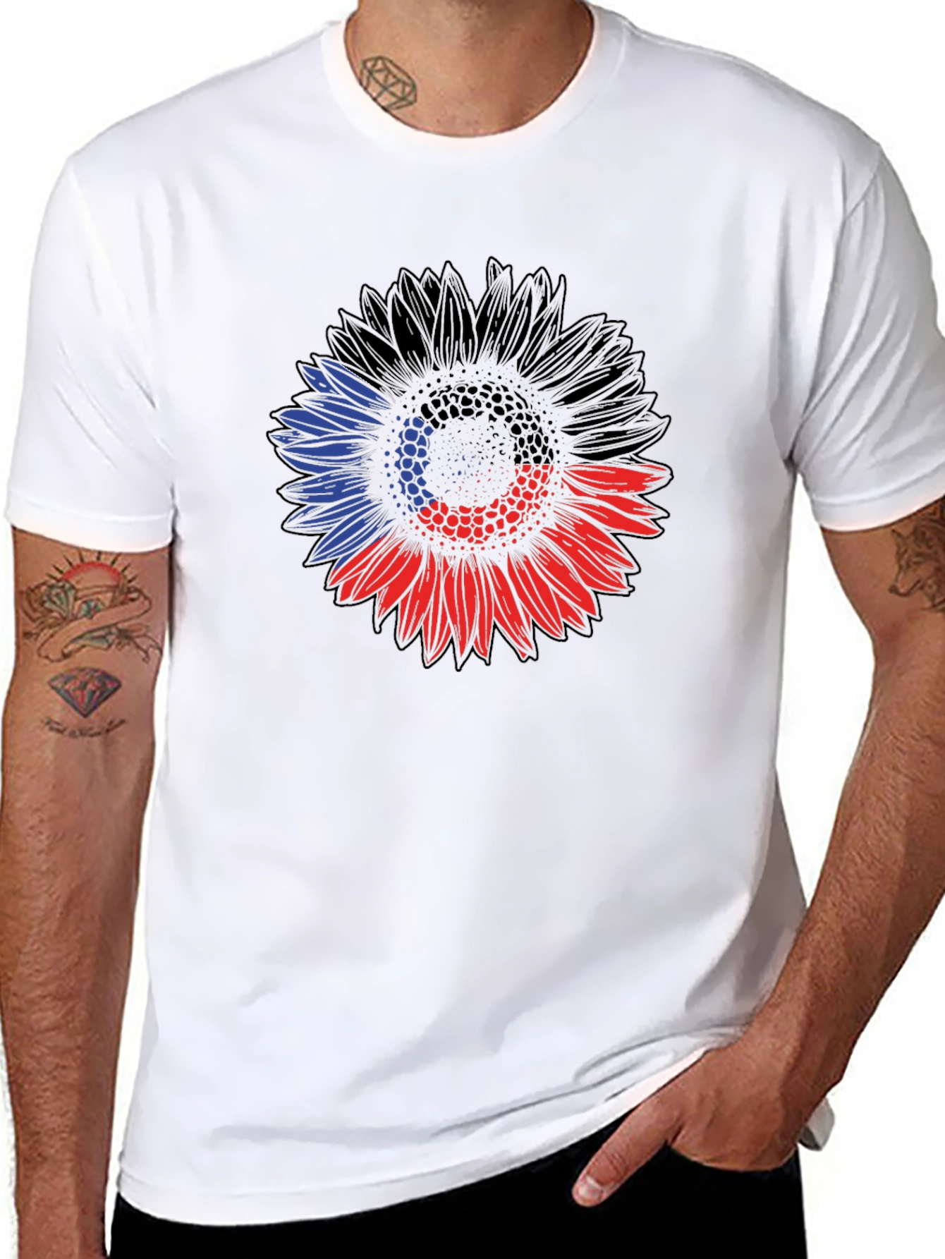 Sunflower Flag Graphic Tee - Black Unisex Shirt