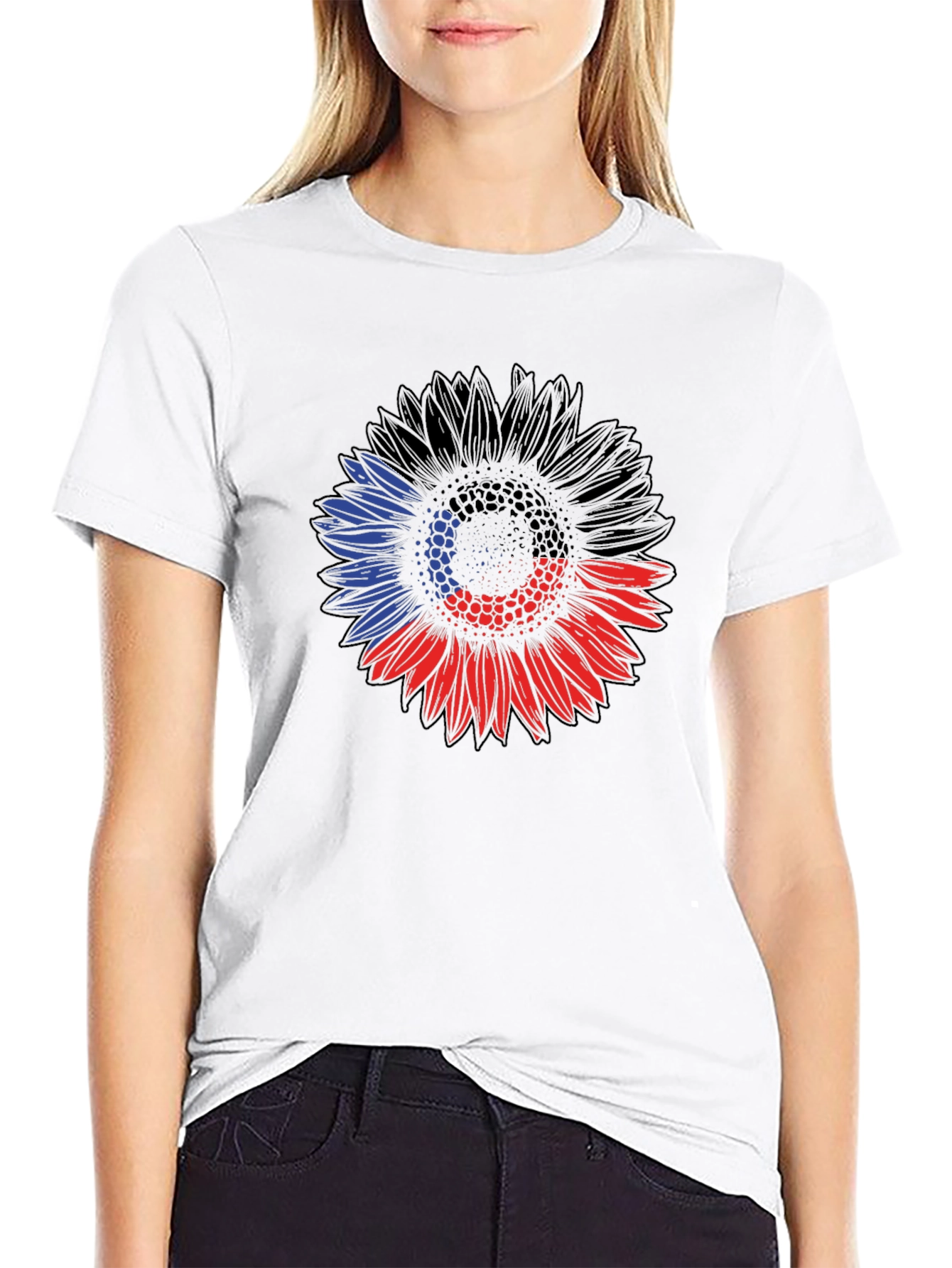 Sunflower Flag Graphic Tee - Black Unisex Shirt