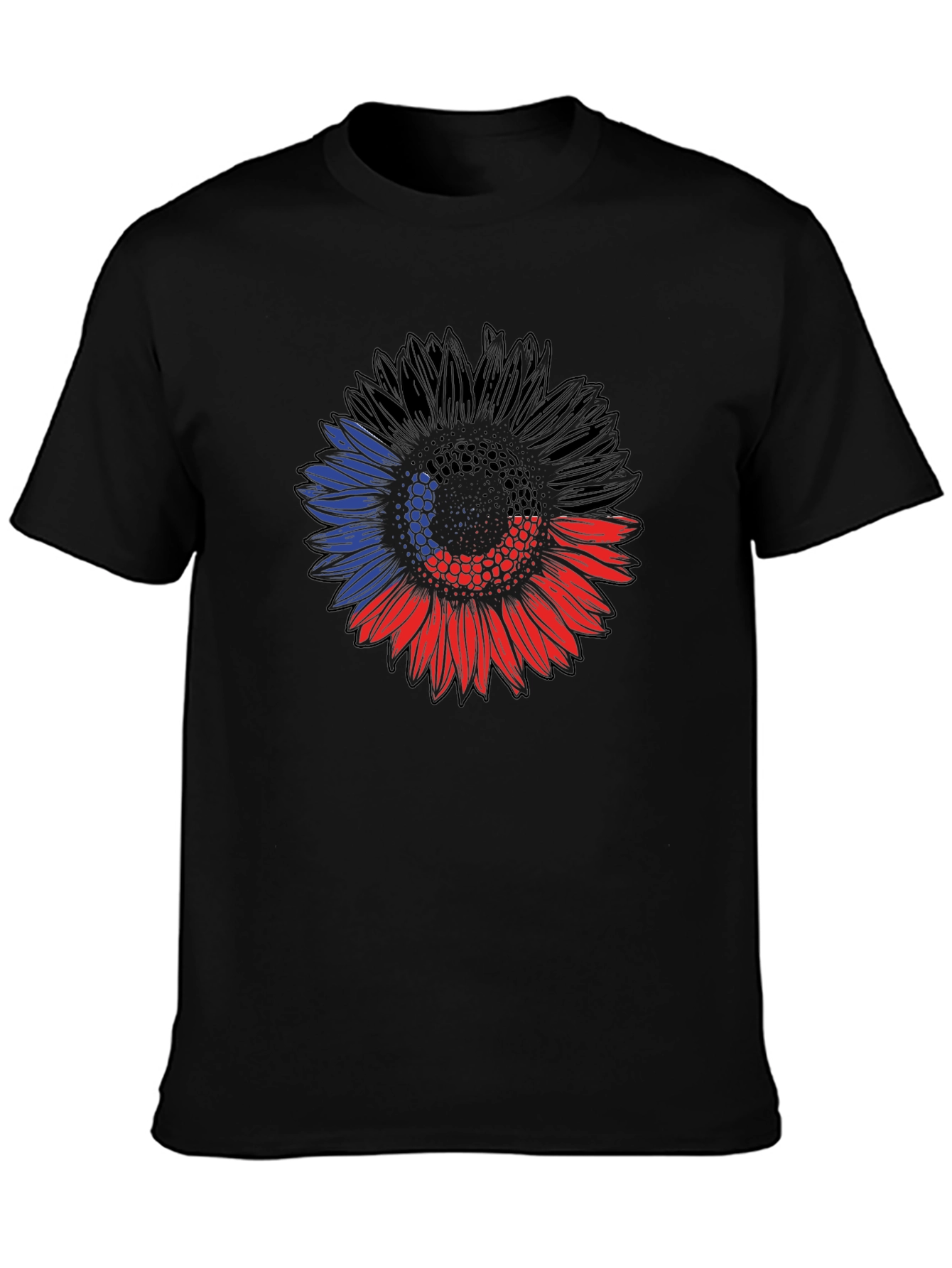 Sunflower Flag Graphic Tee - Black Unisex Shirt