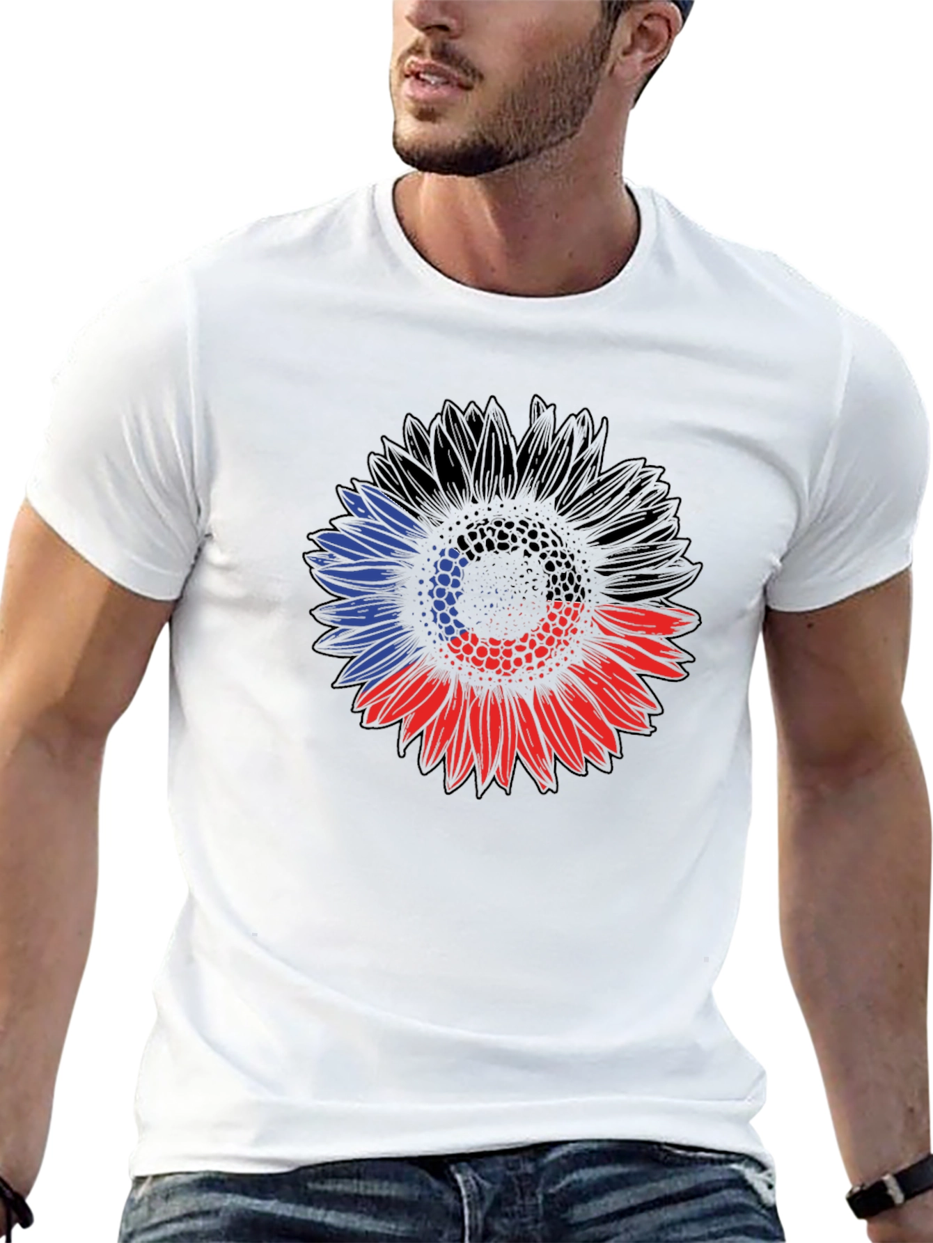 Sunflower Flag Graphic Tee - Black Unisex Shirt