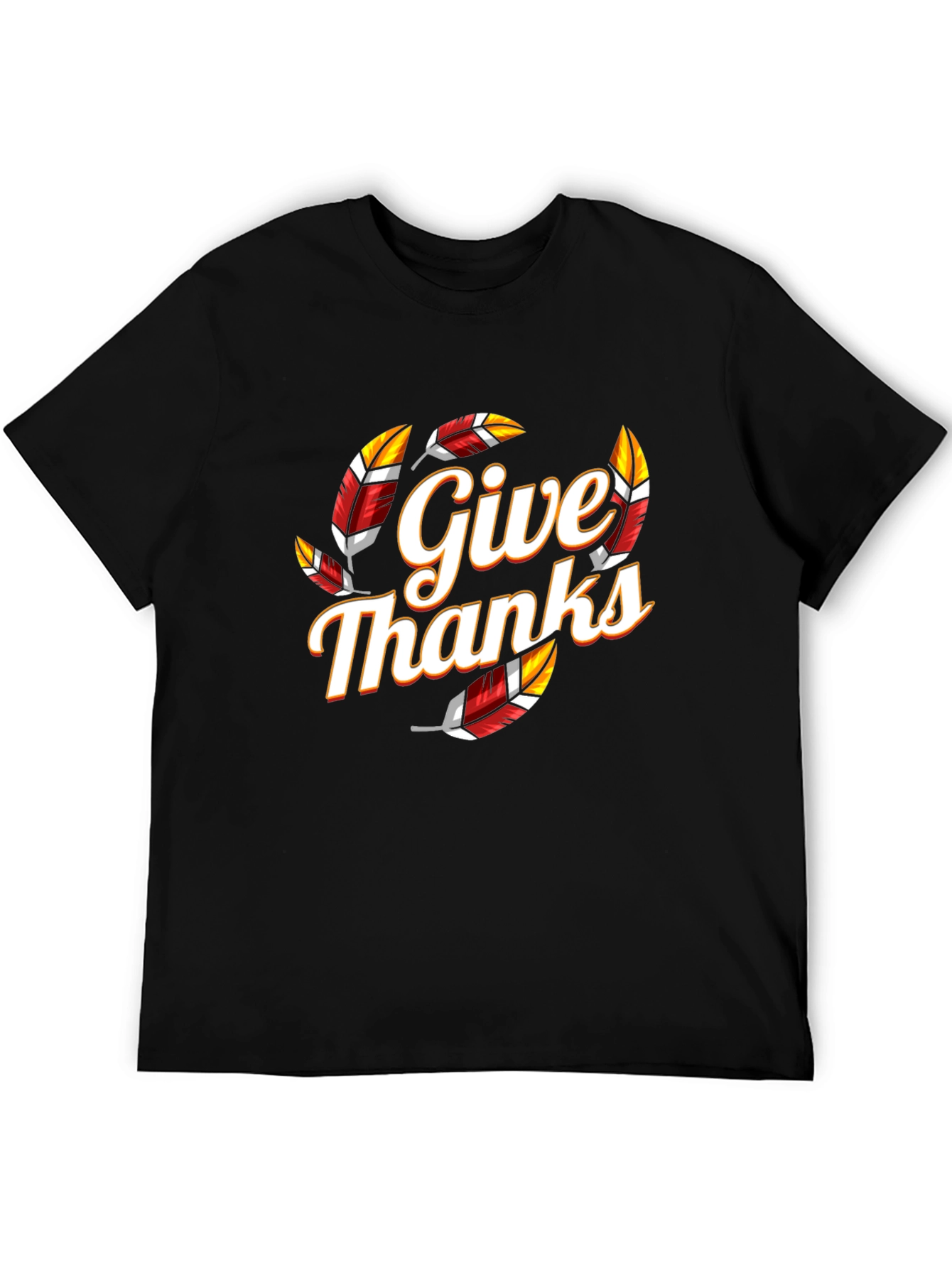 Give Thanks Graphic Tee - Festive Thanksgiving Shirt