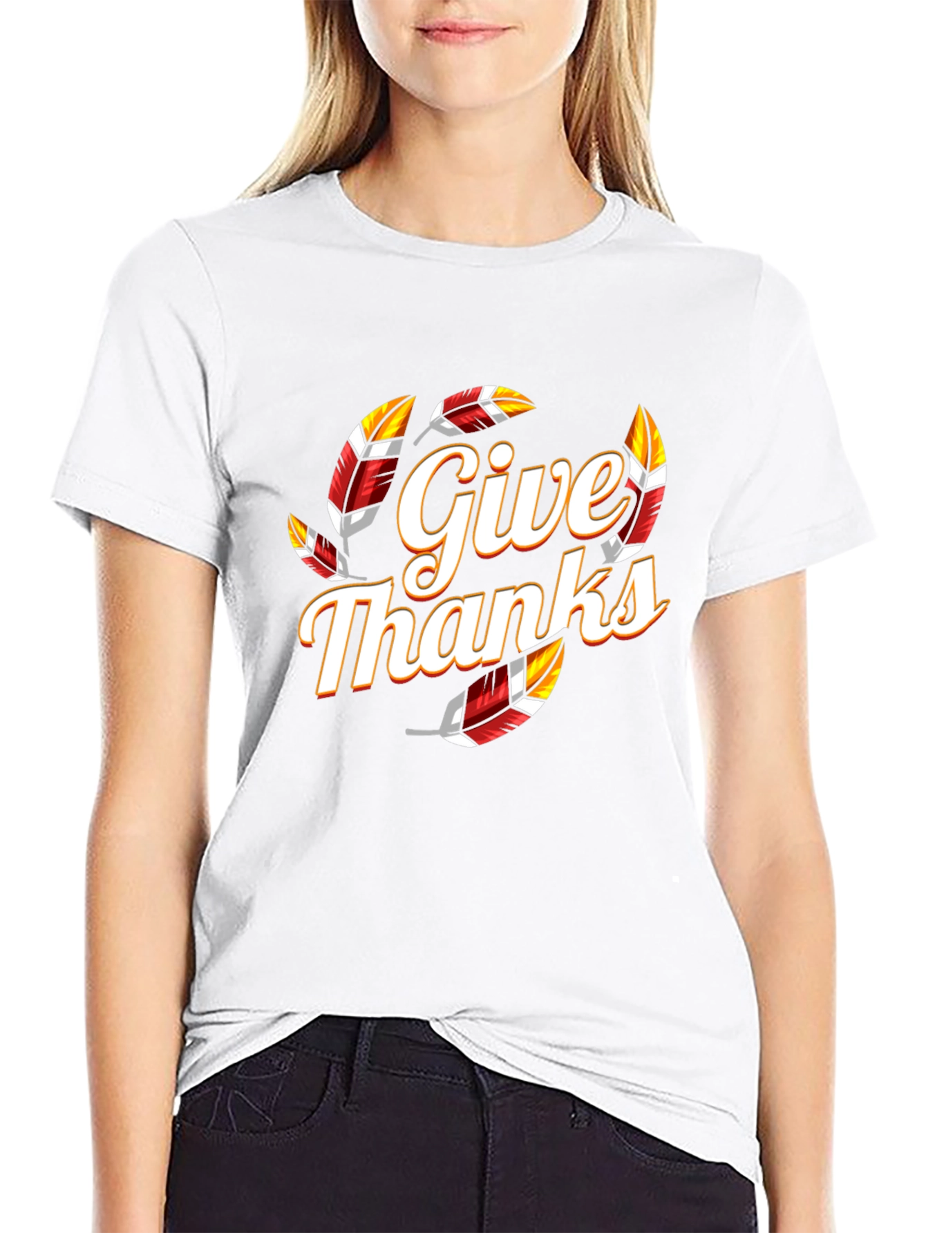 Give Thanks Graphic Tee - Festive Thanksgiving Shirt