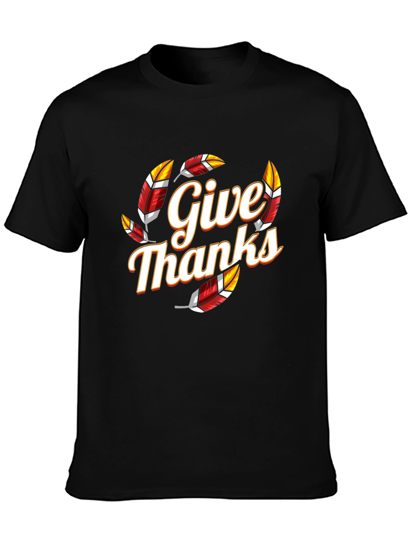 Give Thanks Graphic Tee - Festive Thanksgiving Shirt
