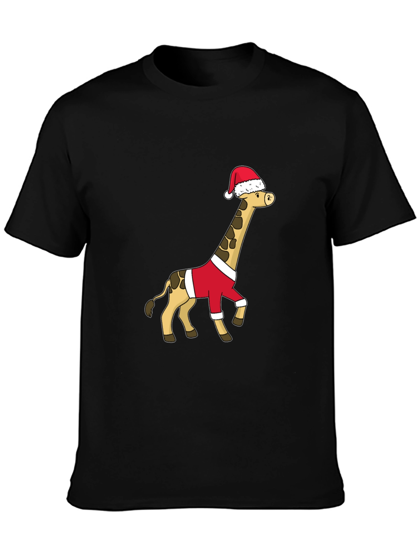 Festive Giraffe Santa Shirt - Holiday Cheer
