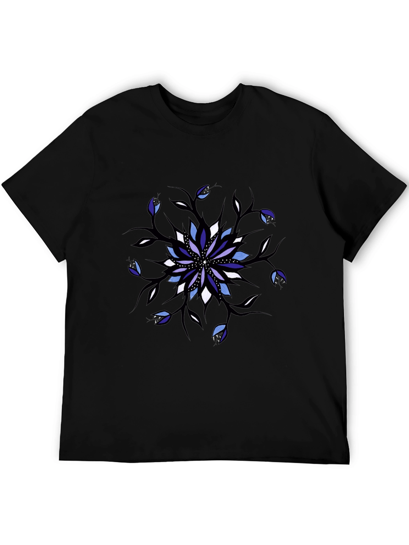 Floral Mandala T-Shirt - Black