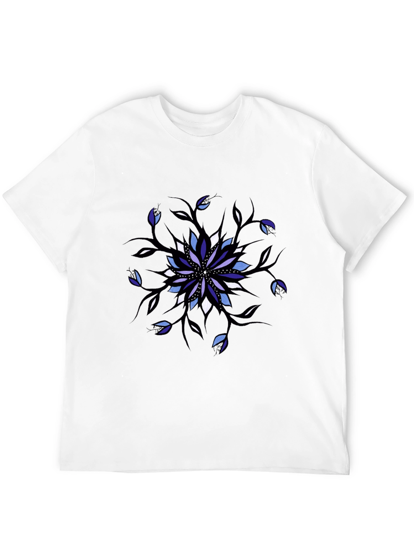 Floral Mandala T-Shirt - Black