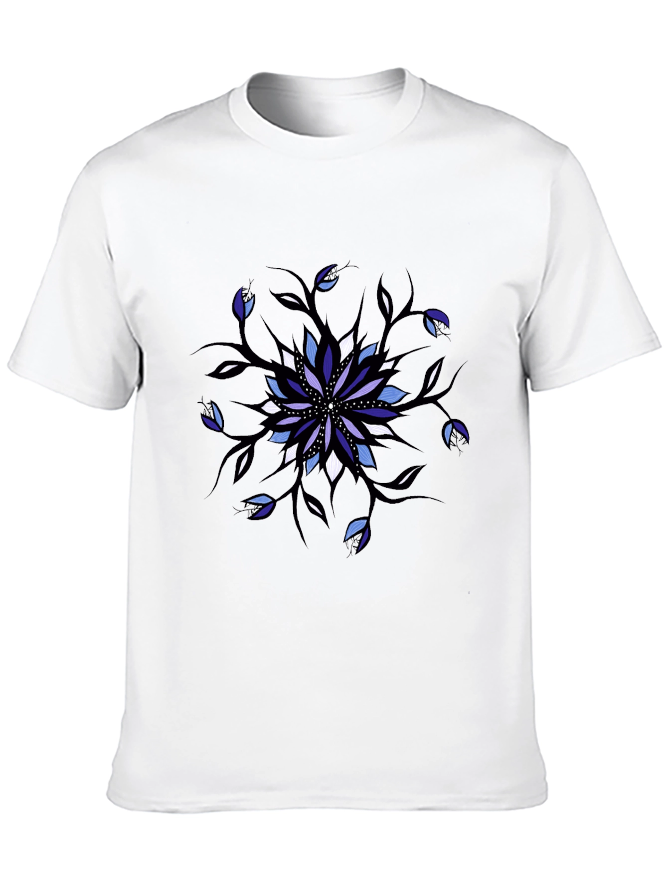 Floral Mandala T-Shirt - Black