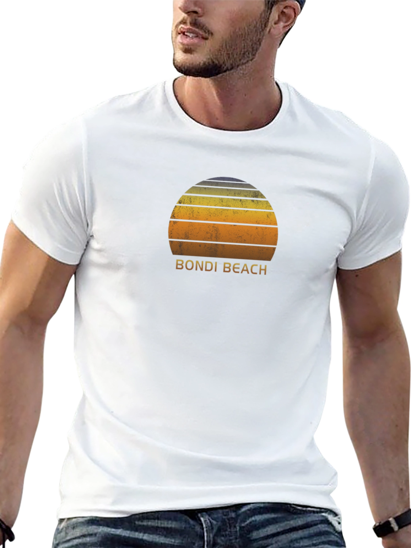Bondi Beach Sunset Graphic Tee - Black