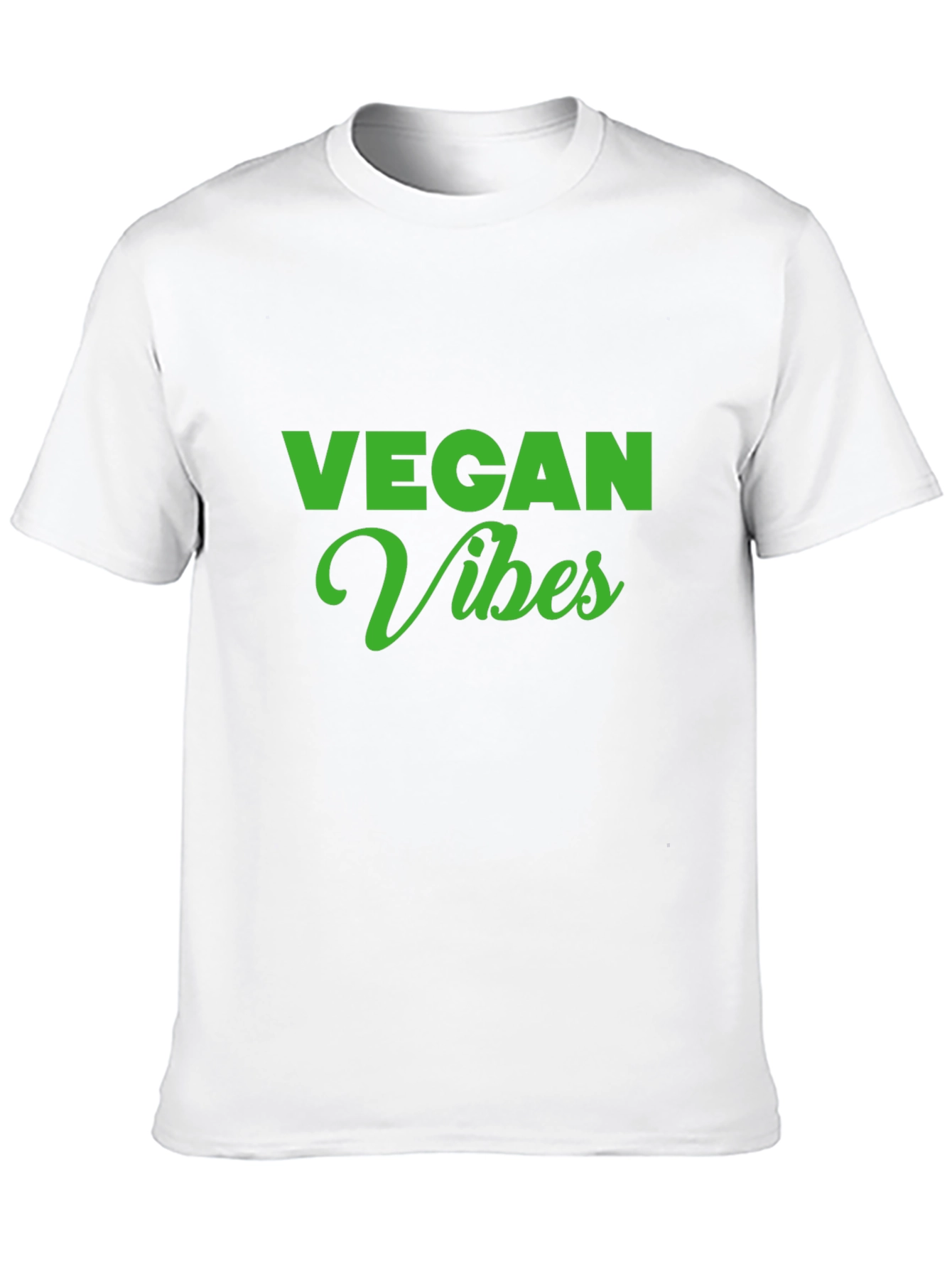 Vegan Vibes T-Shirt - Green Text on Black