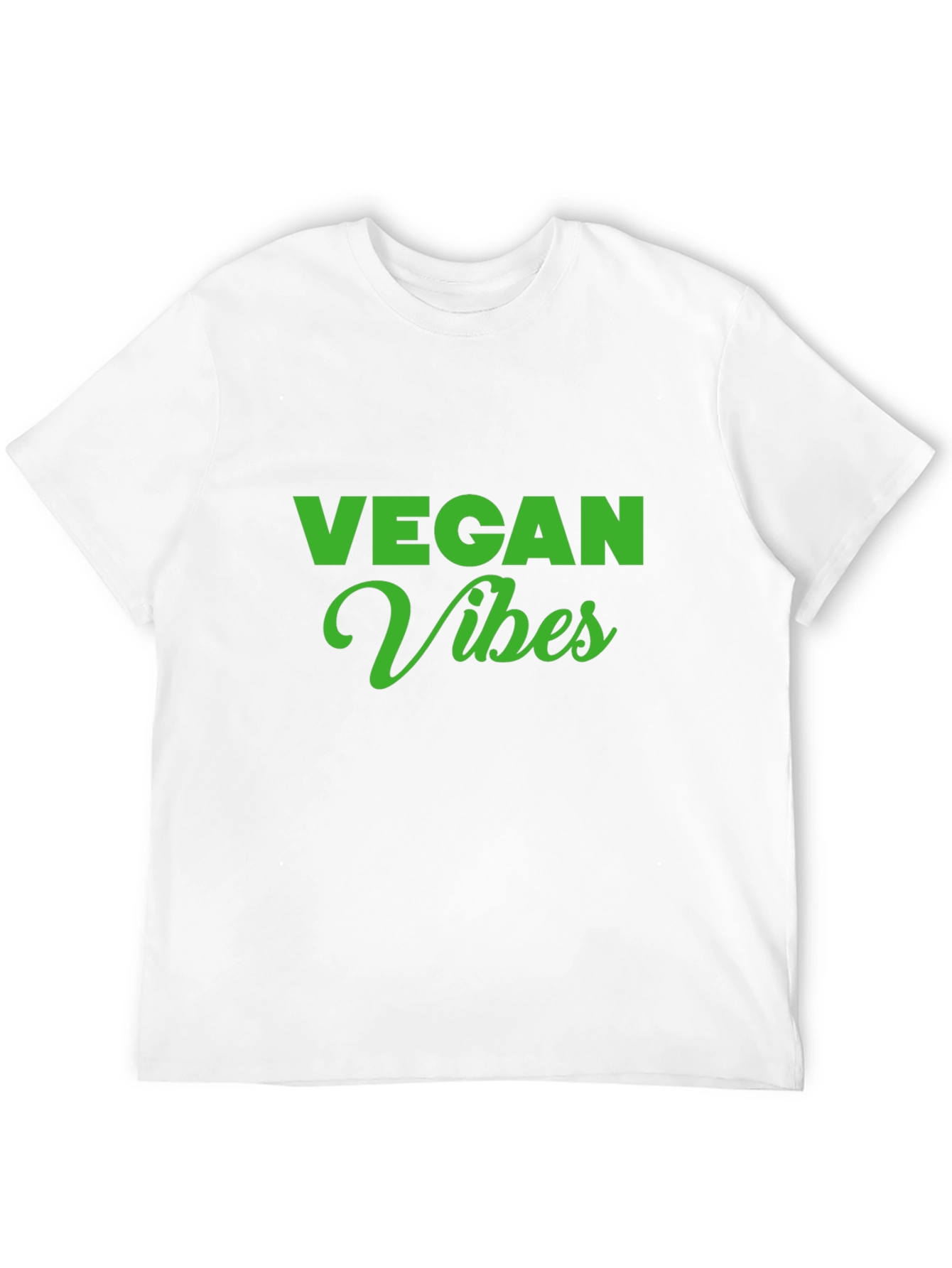 Vegan Vibes T-Shirt - Green Text on Black