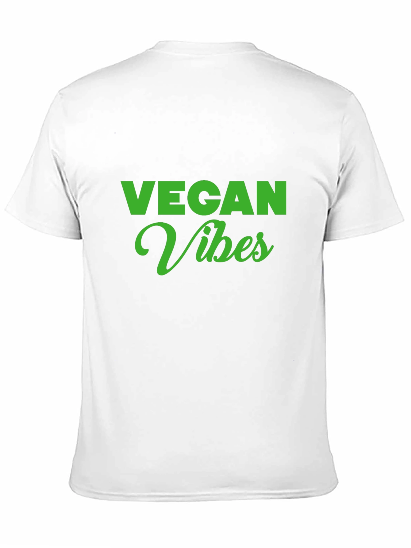 Vegan Vibes T-Shirt - Green Text on Black