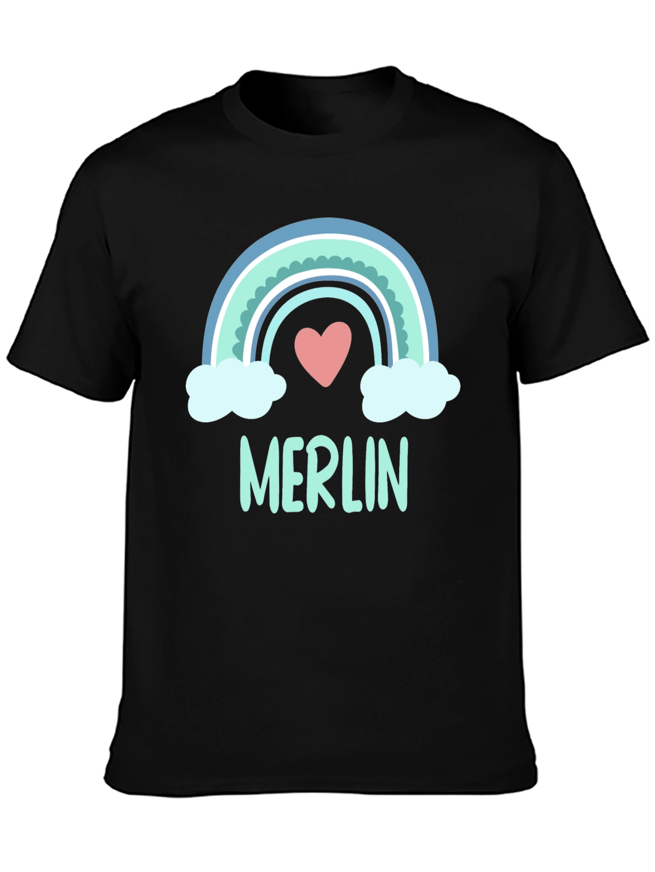 Merlin Rainbow Heart T-Shirt - Cute & Stylish Tee