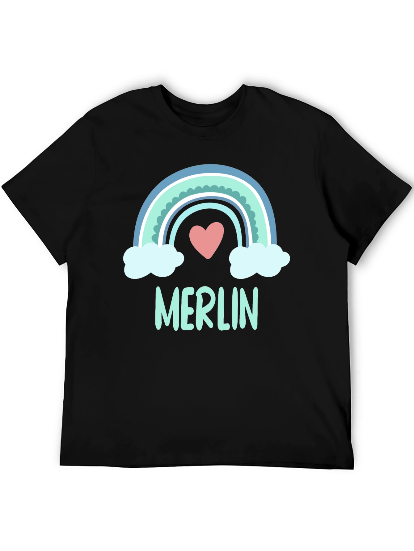 Merlin Rainbow Heart T-Shirt - Cute & Stylish Tee