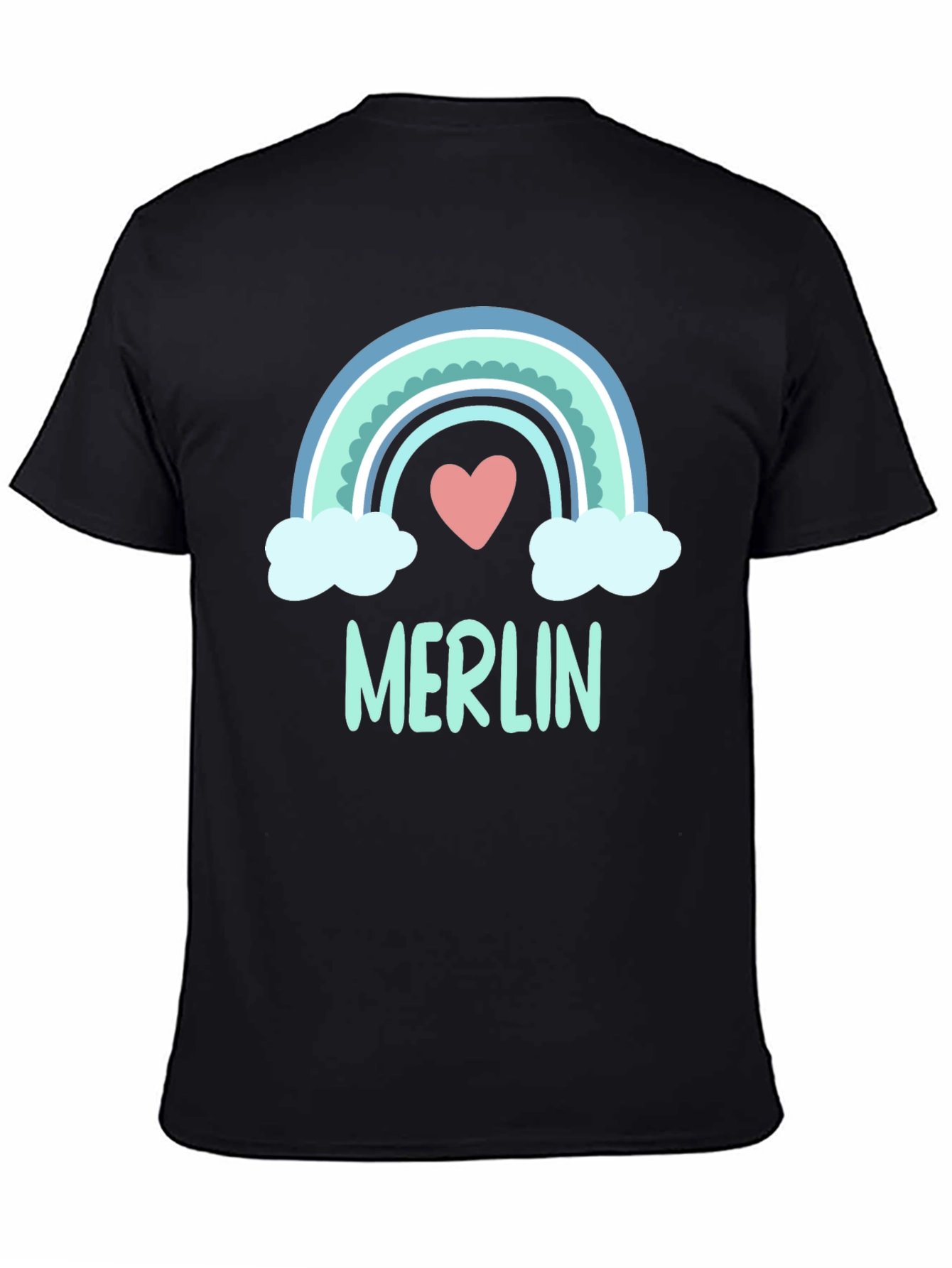 Merlin Rainbow Heart T-Shirt - Cute & Stylish Tee