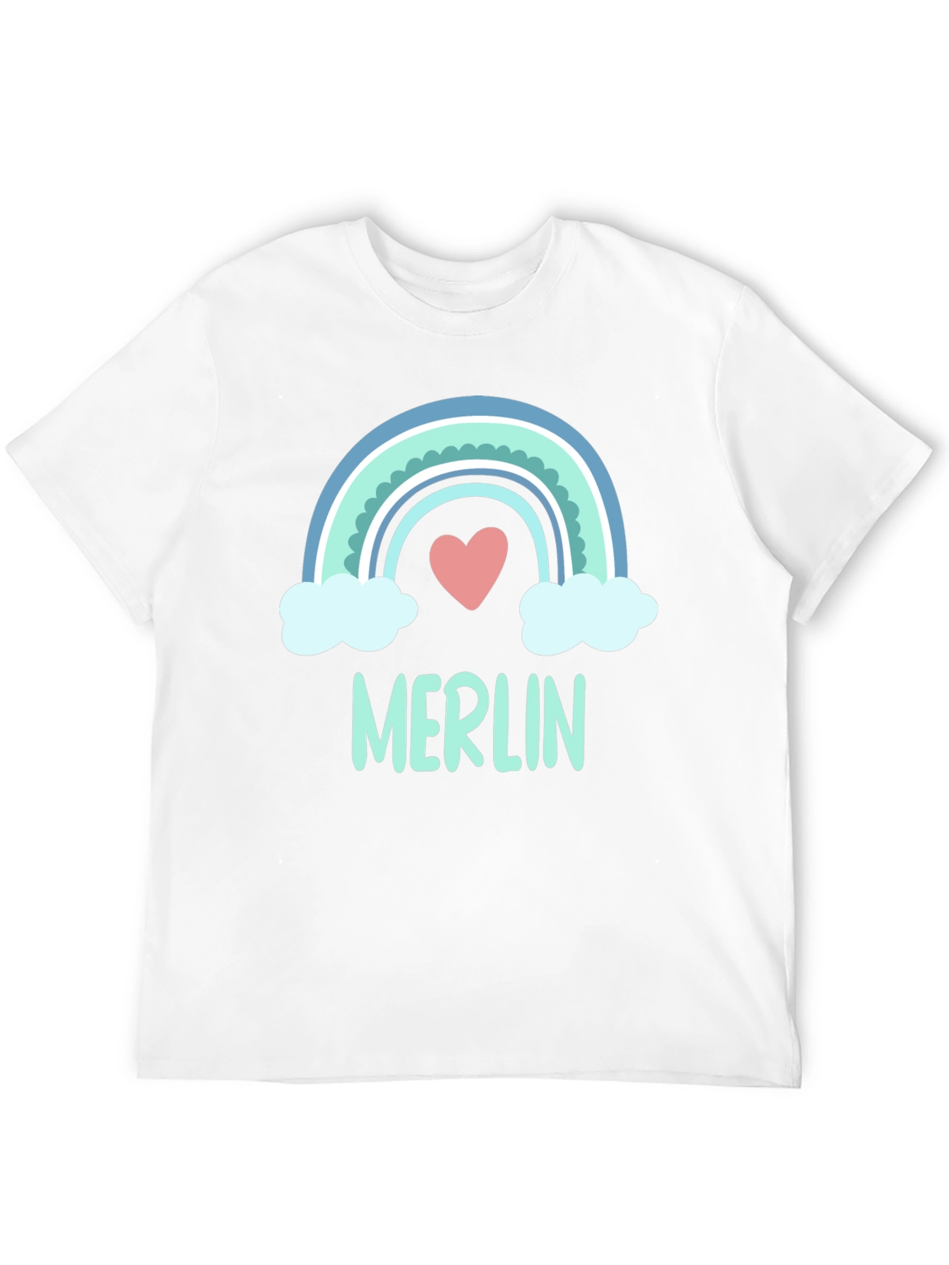 Merlin Rainbow Heart T-Shirt - Cute & Stylish Tee