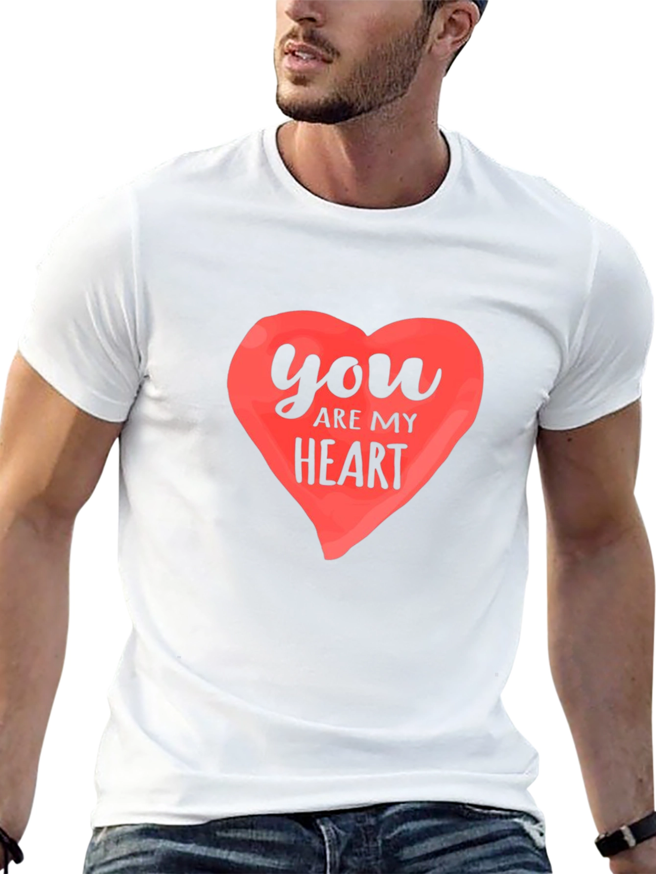 You Are My Heart Black Graphic Tee