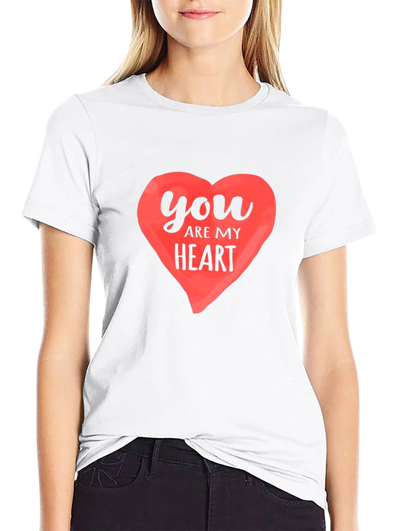 You Are My Heart Black Graphic Tee