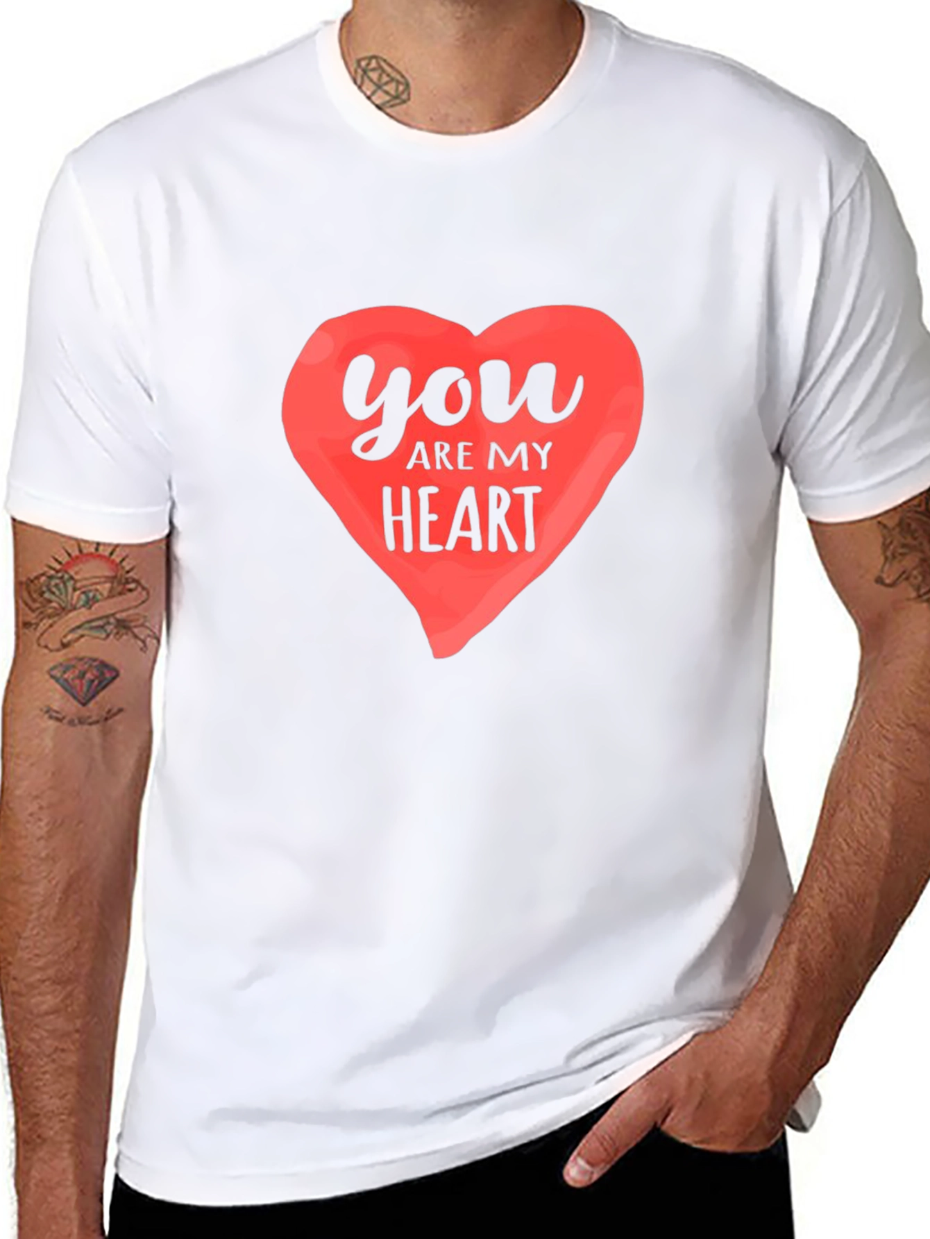You Are My Heart Black Graphic Tee