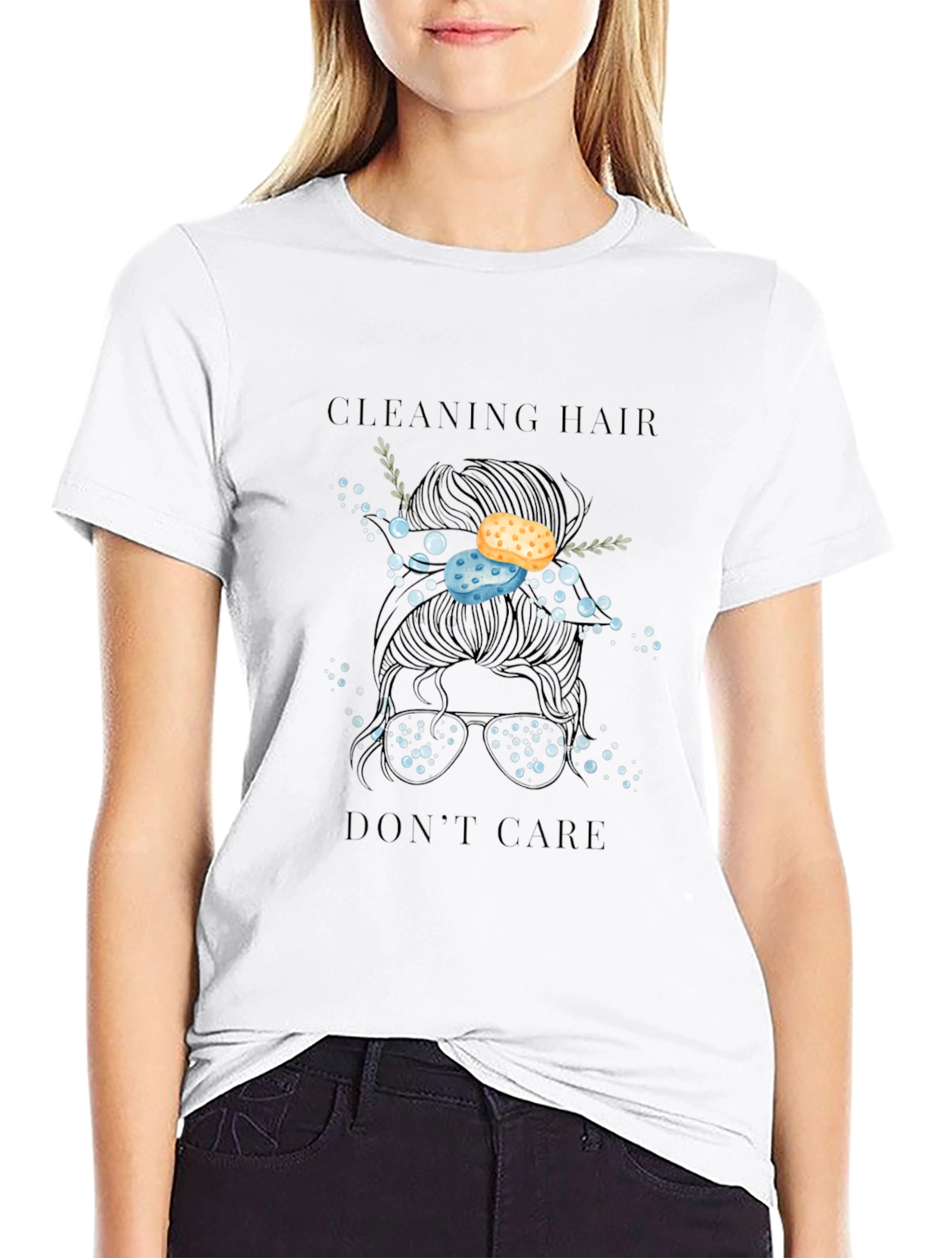 Cleaning Hair Dont Care Graphic Tee