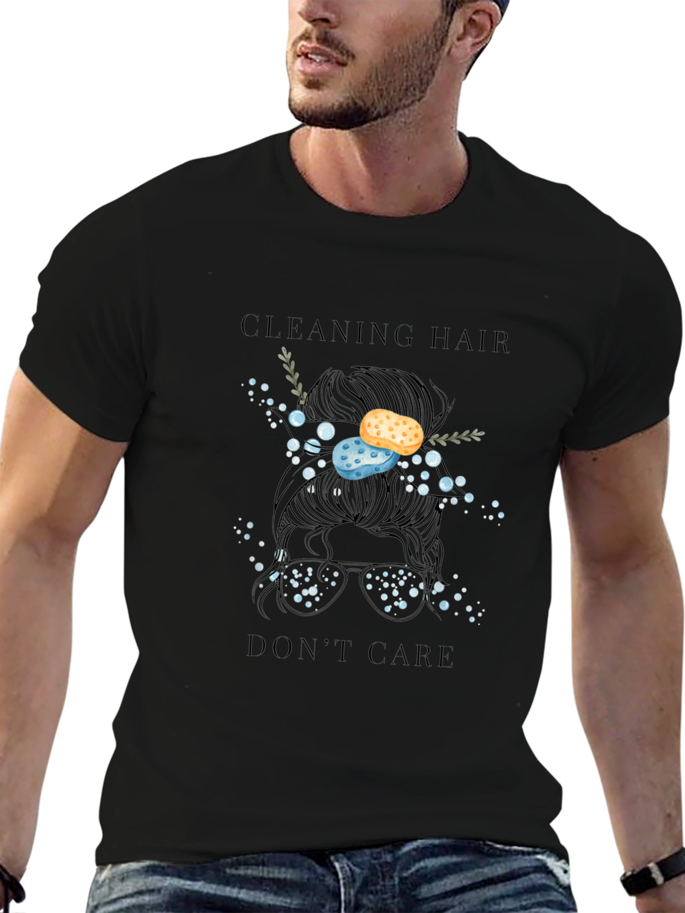 Cleaning Hair Dont Care Graphic Tee
