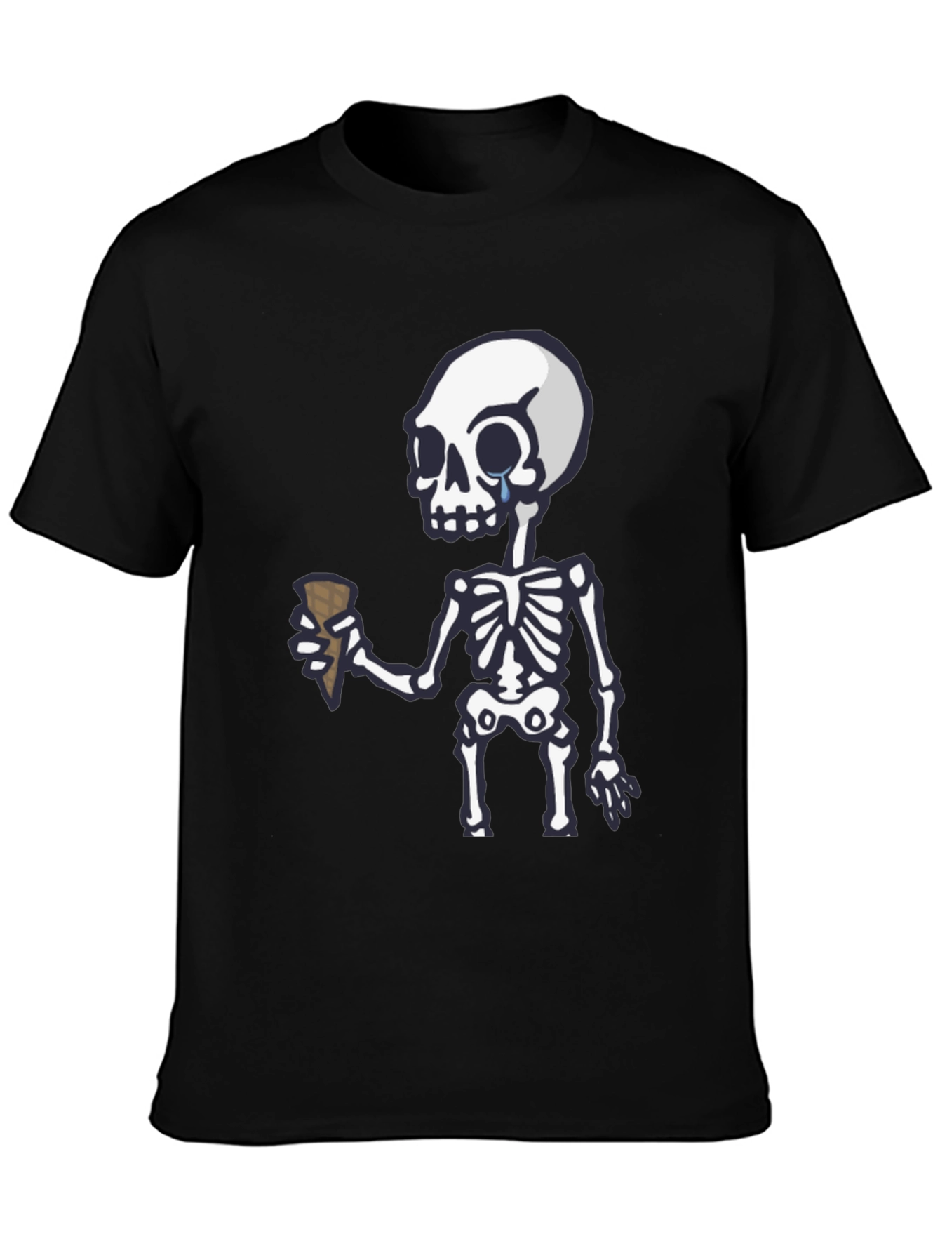 Crying Skeleton Ice Cream T-Shirt