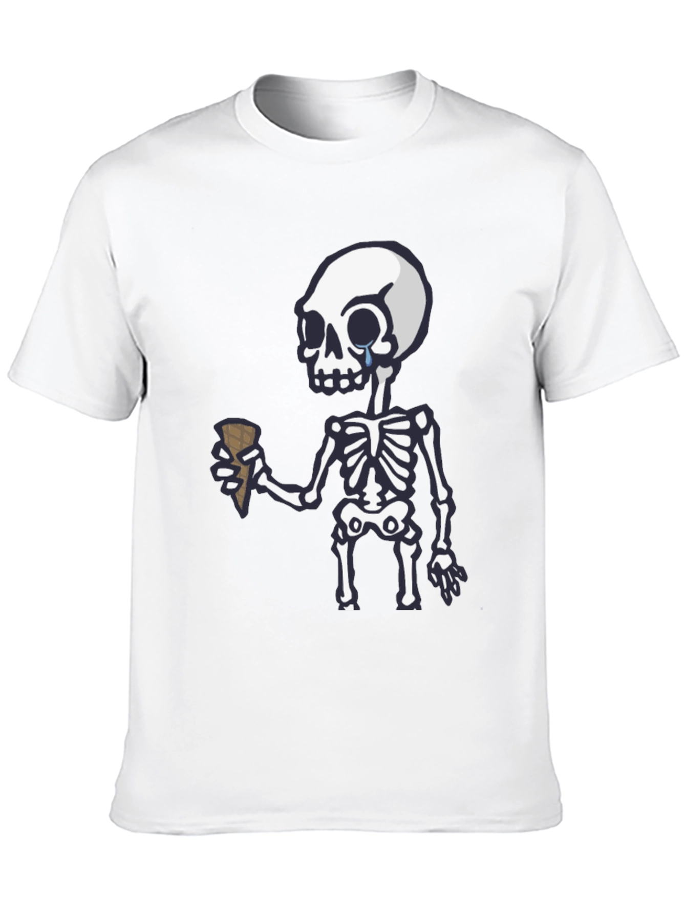 Crying Skeleton Ice Cream T-Shirt