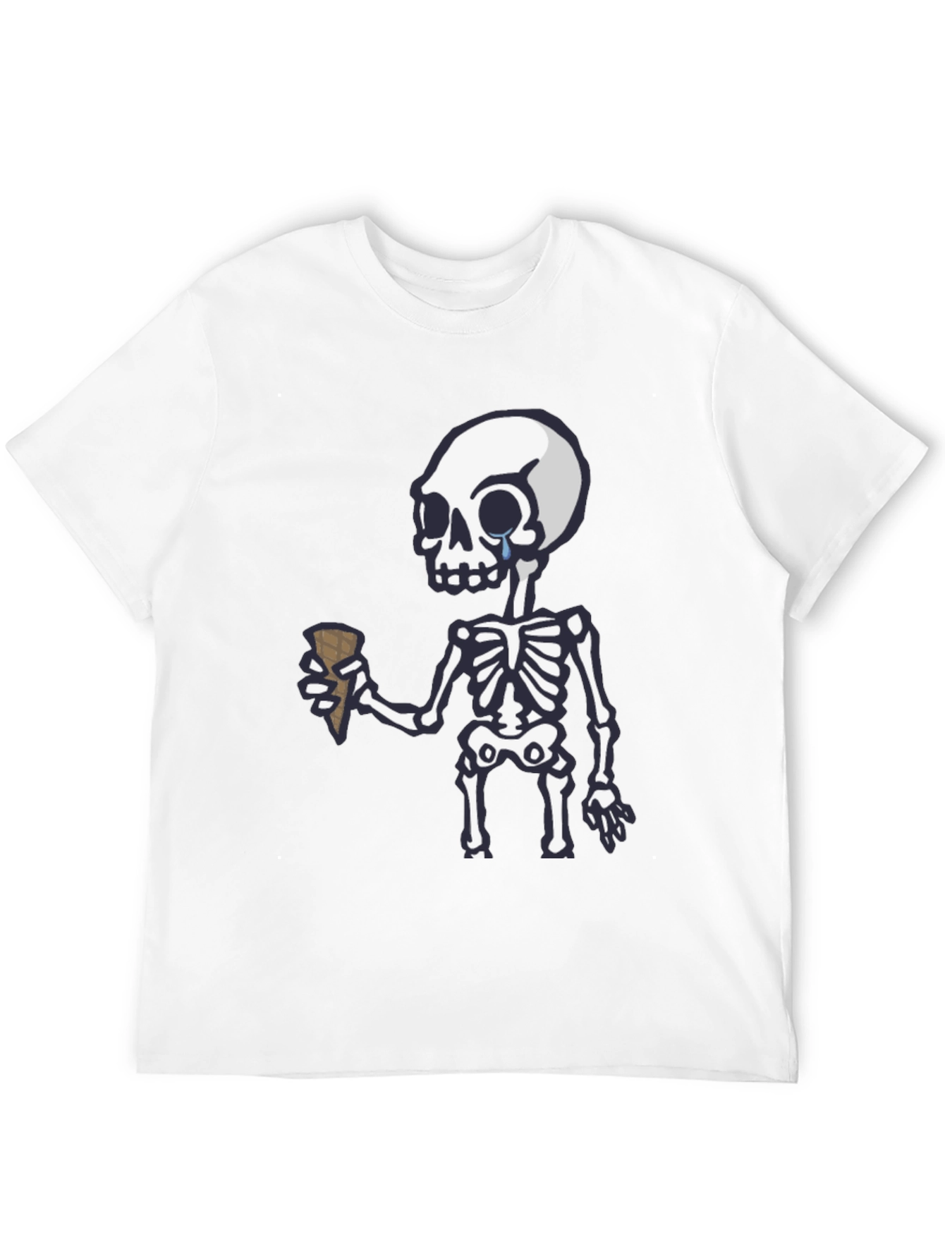 Crying Skeleton Ice Cream T-Shirt