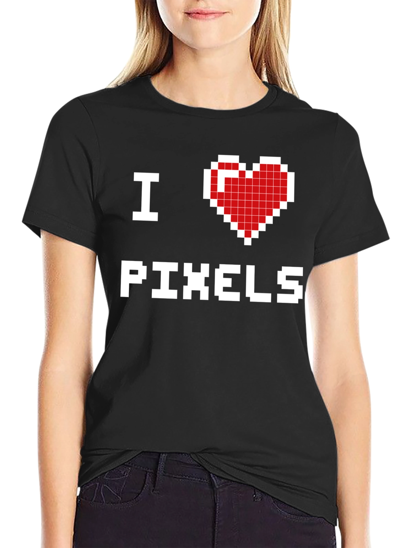 I Love Pixels Graphic T-Shirt - Gamer Tee