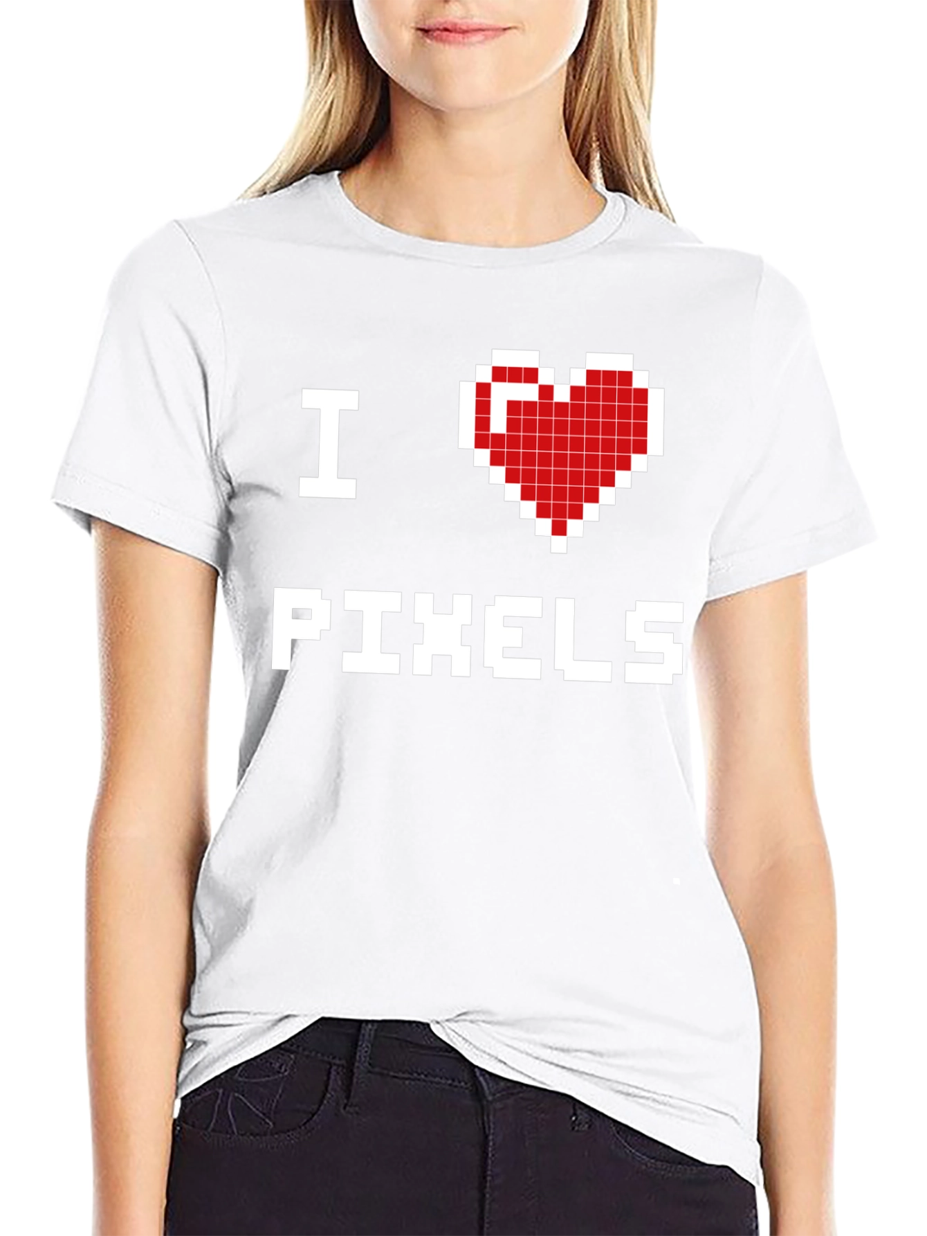 I Love Pixels Graphic T-Shirt - Gamer Tee