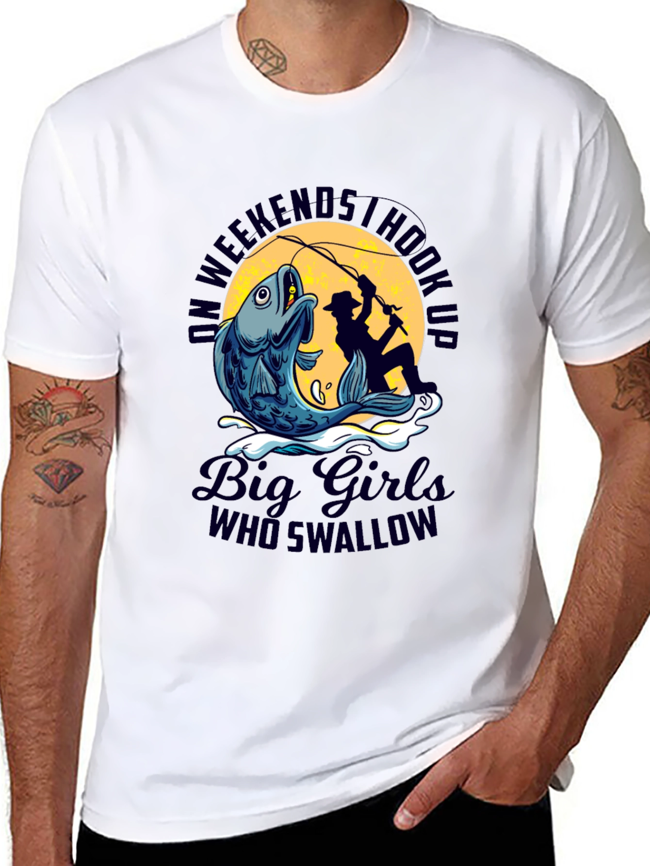 Fishing Hook Up Graphic T-Shirt