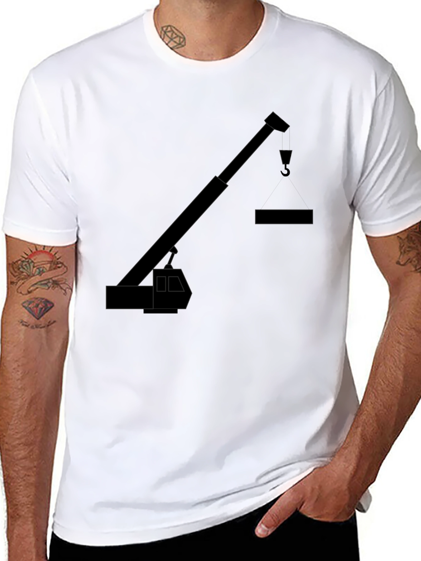 Crane Graphic Tee - Heavy Equipment Operator Shirt
