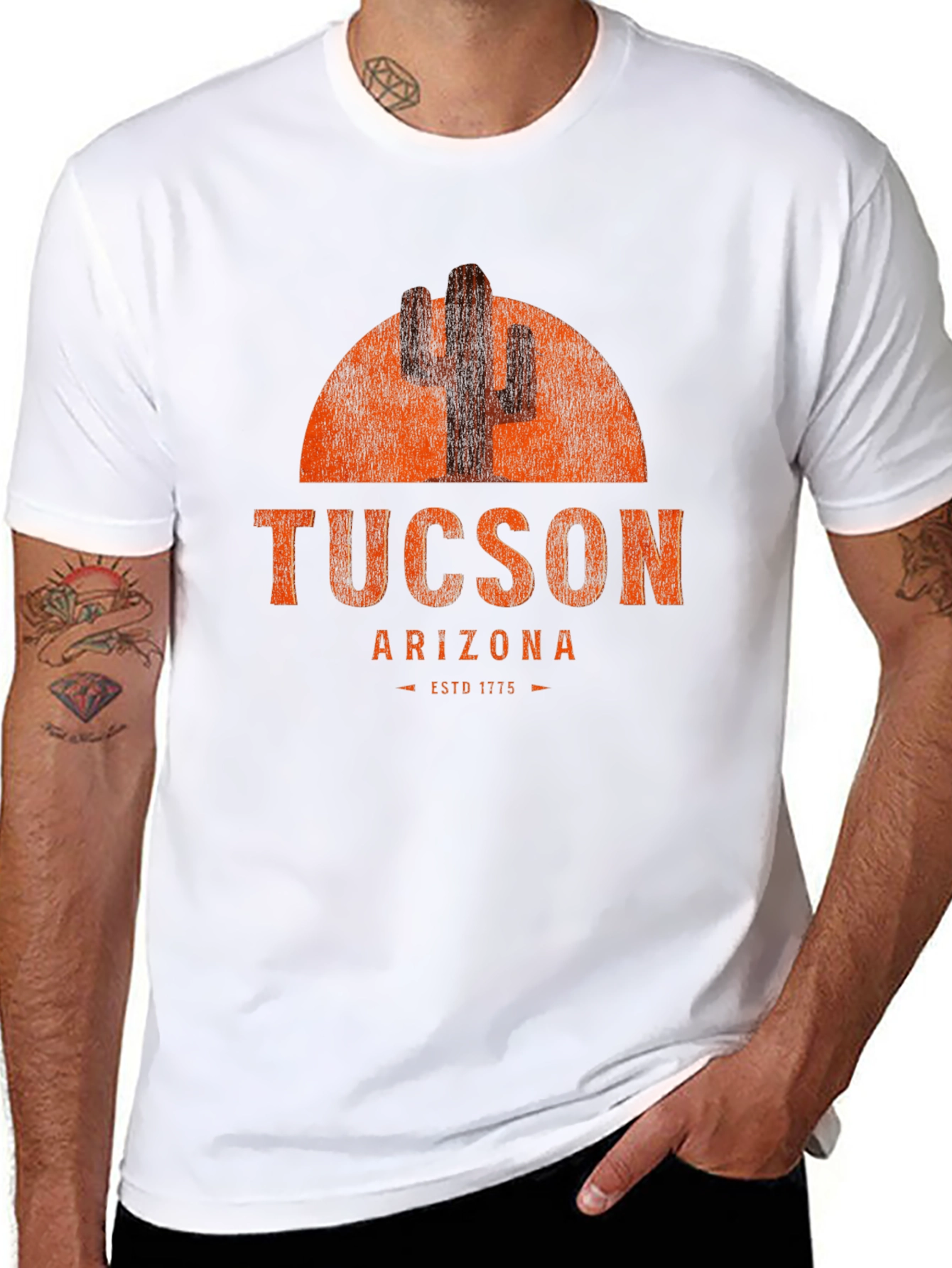 Tucson Arizona Cactus Graphic T-Shirt - ESTD 1775