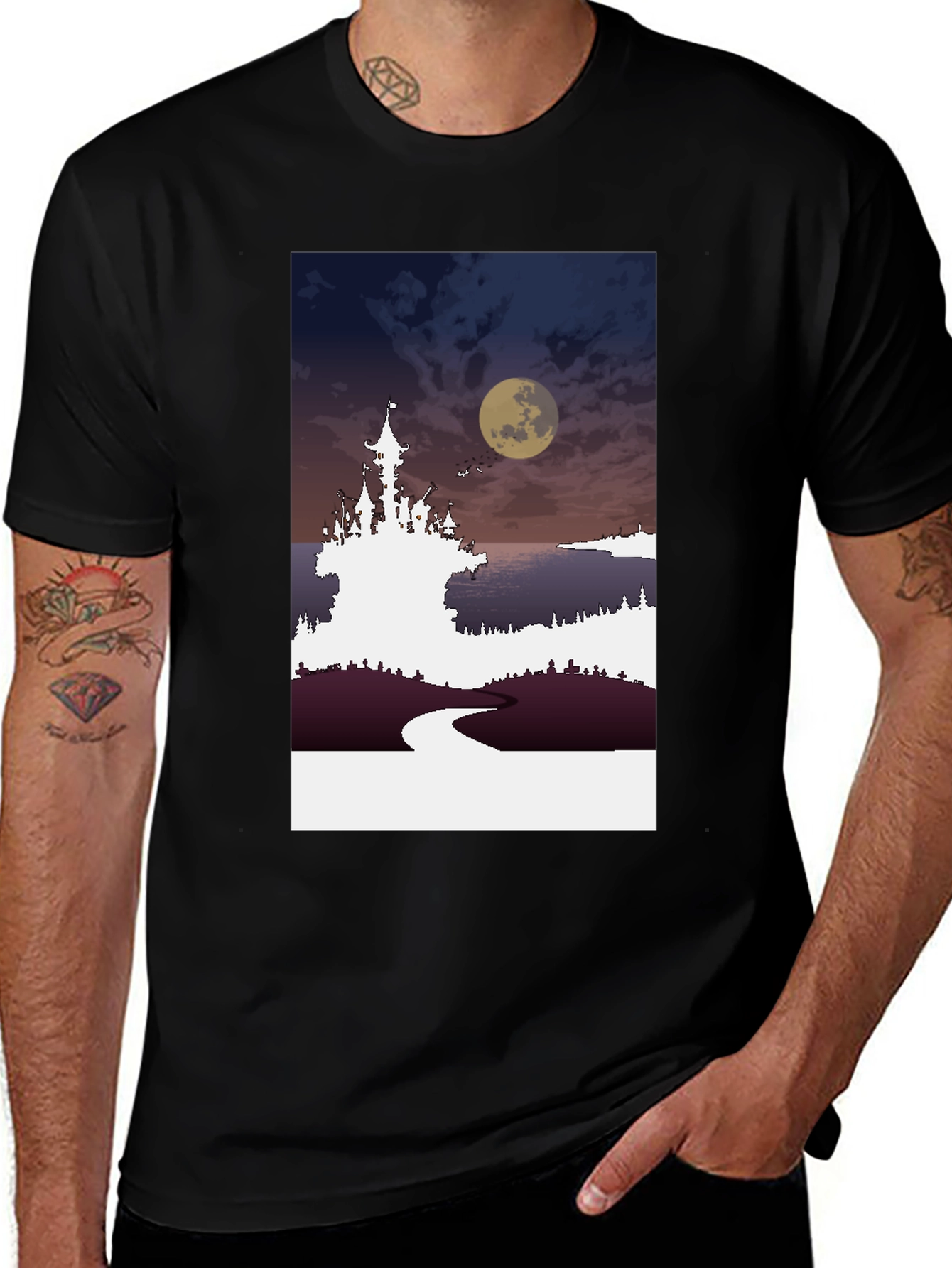 Moonlit Castle Graphic Tee