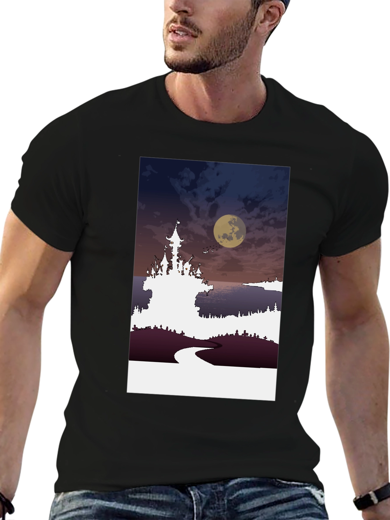 Moonlit Castle Graphic Tee
