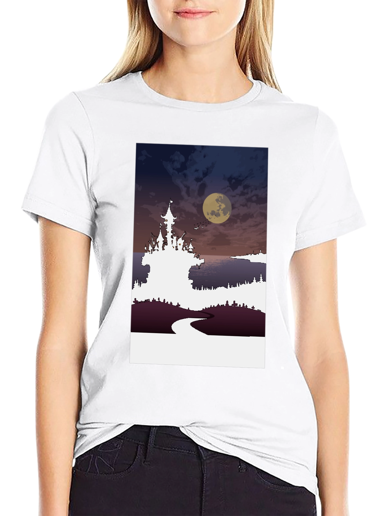 Moonlit Castle Graphic Tee